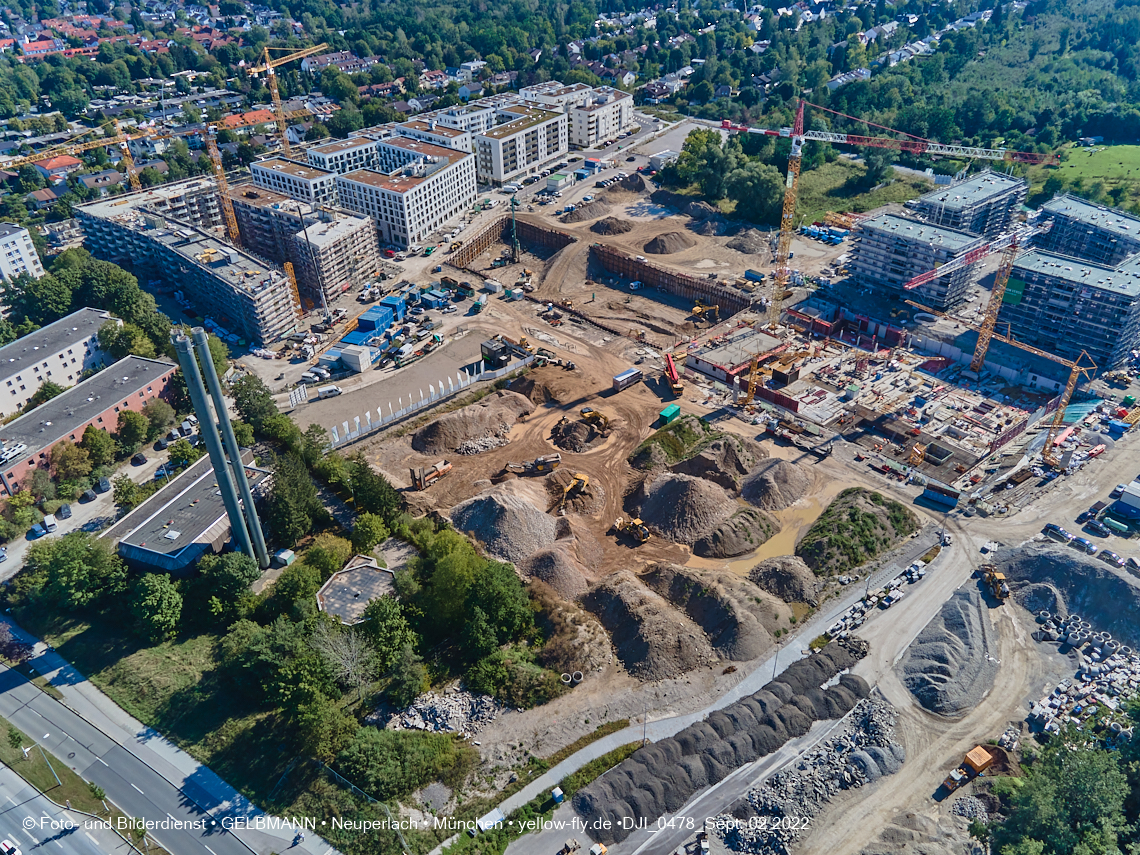 02.09.2022 - Baustelle Alexisquartier und Pandion Verde in Neuperlach 02.09.2022 - Baustelle Alexisquartier und Pandion Verde in Neuperlach